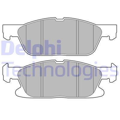 LP3704 DELPHI Комплект тормозных колодок, дисковый тормоз