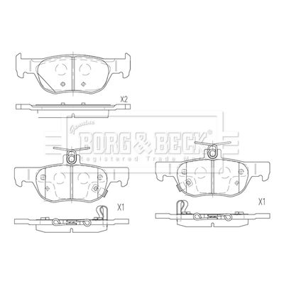 BBP2897 BORG & BECK Комплект тормозных колодок, дисковый тормоз