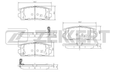 BS1299 ZEKKERT Комплект тормозных колодок, дисковый тормоз