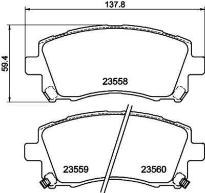 8DB355029431 HELLA Комплект тормозных колодок, дисковый тормоз