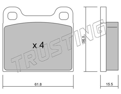 0034 TRUSTING Комплект тормозных колодок, дисковый тормоз