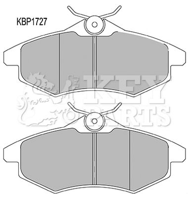 KBP1727 KEY PARTS Комплект тормозных колодок, дисковый тормоз