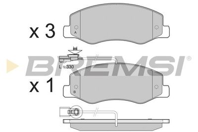 BP3440 BREMSI Комплект тормозных колодок, дисковый тормоз