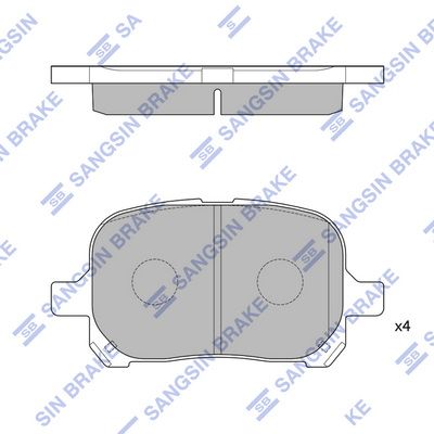 SP1226 Hi-Q Комплект тормозных колодок, дисковый тормоз