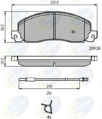 CBP21048 COMLINE Комплект тормозных колодок, дисковый тормоз