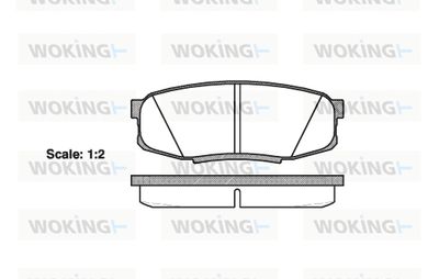 P1372300 WOKING Комплект тормозных колодок, дисковый тормоз