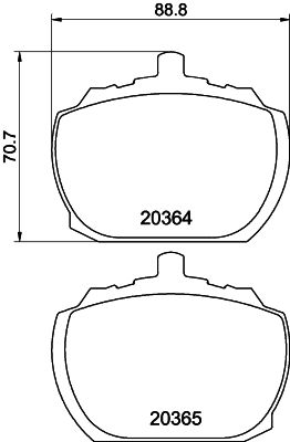 MLB40 MINTEX Комплект тормозных колодок, дисковый тормоз
