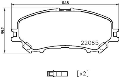 8DB355039571 HELLA Комплект тормозных колодок, дисковый тормоз