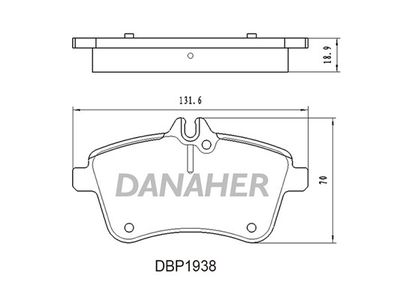 DBP1938 DANAHER Комплект тормозных колодок, дисковый тормоз