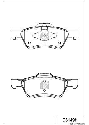 D3149H MK Kashiyama Комплект тормозных колодок, дисковый тормоз