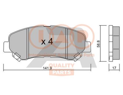 70413102P IAP QUALITY PARTS Комплект тормозных колодок, дисковый тормоз