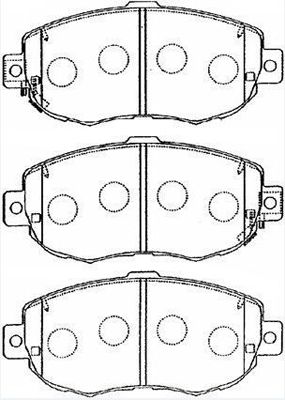 A1N056 AISIN Комплект тормозных колодок, дисковый тормоз