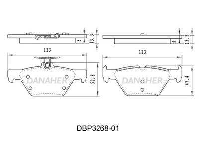 DBP326801 DANAHER Комплект тормозных колодок, дисковый тормоз