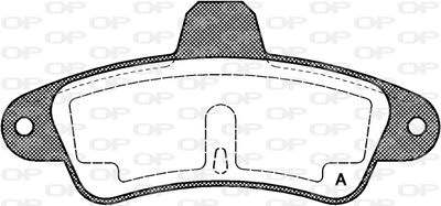 BPA043300 OPEN PARTS Комплект тормозных колодок, дисковый тормоз