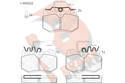 RB0553203 R BRAKE Комплект тормозных колодок, дисковый тормоз