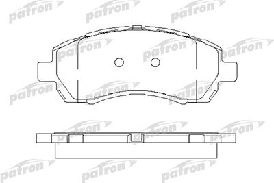 PBP1612 PATRON Комплект тормозных колодок, дисковый тормоз