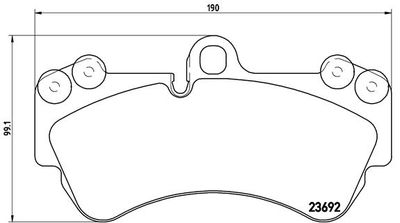 P85069 BREMBO Комплект тормозных колодок, дисковый тормоз