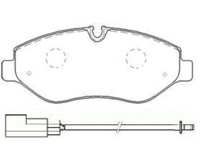 AKD0698 ASVA Комплект тормозных колодок, дисковый тормоз