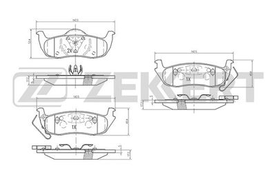 BS2110 ZEKKERT Комплект тормозных колодок, дисковый тормоз