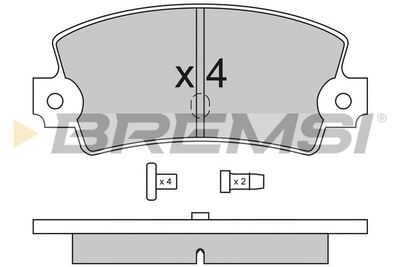 BP2114 BREMSI Комплект тормозных колодок, дисковый тормоз