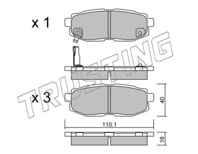 8920 TRUSTING Комплект тормозных колодок, дисковый тормоз