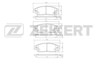 BS2384 ZEKKERT Комплект тормозных колодок, дисковый тормоз