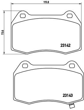 P56047 BREMBO Комплект тормозных колодок, дисковый тормоз