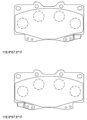 KD2206 ASIMCO Комплект тормозных колодок, дисковый тормоз