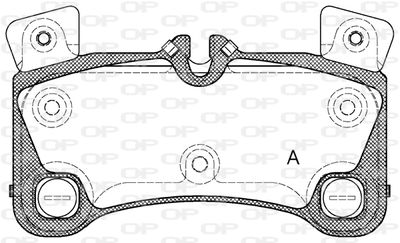 BPA134600 OPEN PARTS Комплект тормозных колодок, дисковый тормоз