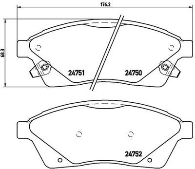 P09010 BREMBO Комплект тормозных колодок, дисковый тормоз