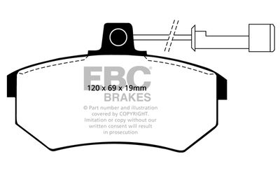 DP4486R EBC Brakes Комплект тормозных колодок, дисковый тормоз