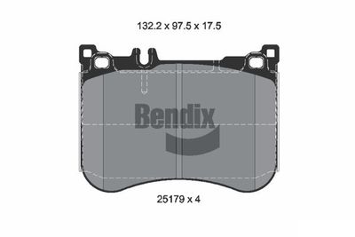 BPD2230 BENDIX Braking Комплект тормозных колодок, дисковый тормоз