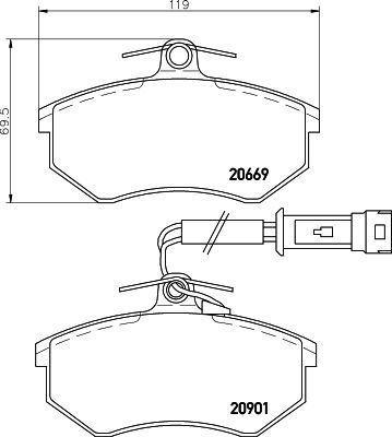 PCP1322 DON Комплект тормозных колодок, дисковый тормоз