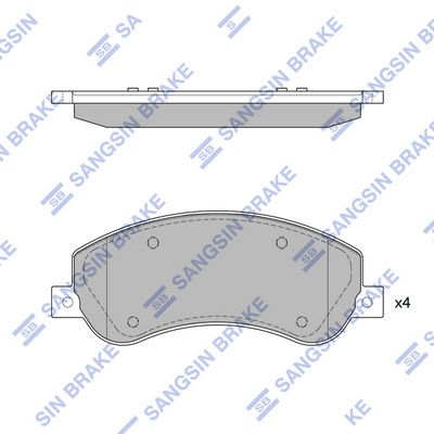 SP1675A Hi-Q Комплект тормозных колодок, дисковый тормоз