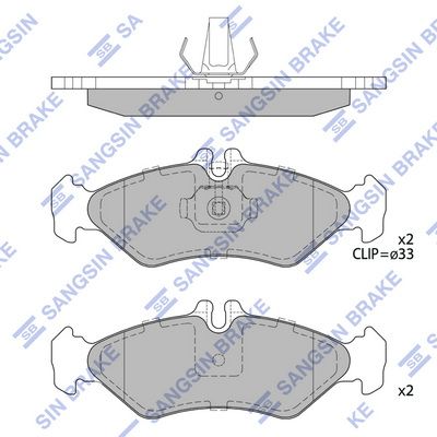 SP4094 Hi-Q Комплект тормозных колодок, дисковый тормоз