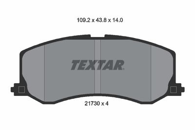 2173001 TEXTAR Комплект тормозных колодок, дисковый тормоз
