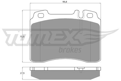 TX1271 TOMEX Brakes Комплект тормозных колодок, дисковый тормоз