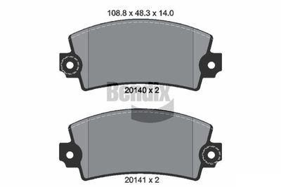 BPD1685 BENDIX Braking Комплект тормозных колодок, дисковый тормоз