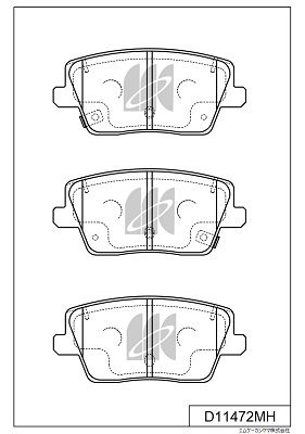 D11472MH MK Kashiyama Комплект тормозных колодок, дисковый тормоз