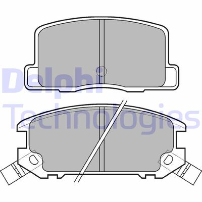 LP574 DELPHI Комплект тормозных колодок, дисковый тормоз