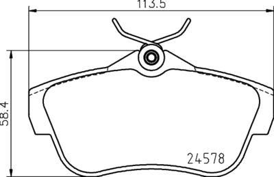 8DB355031661 HELLA PAGID Комплект тормозных колодок, дисковый тормоз