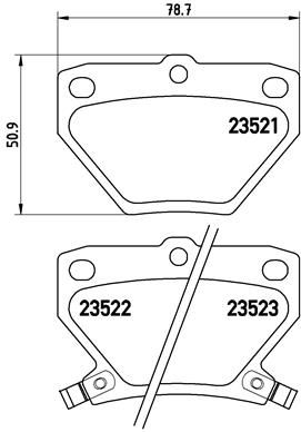 P83052 BREMBO Комплект тормозных колодок, дисковый тормоз