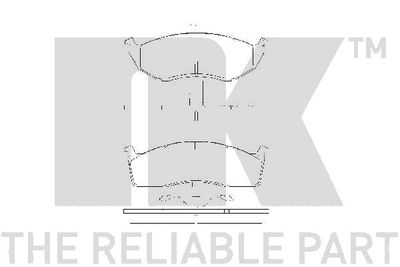 229308 NK Комплект тормозных колодок, дисковый тормоз