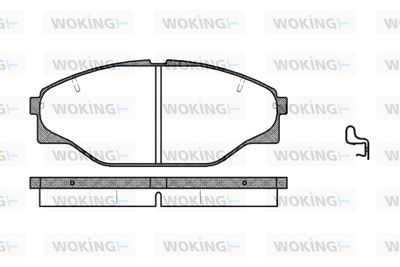 P214304 WOKING Комплект тормозных колодок, дисковый тормоз