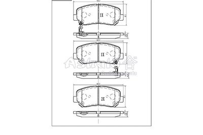 M05040 ASHUKI by Palidium Комплект тормозных колодок, дисковый тормоз