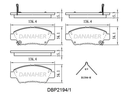 DBP21941 DANAHER Комплект тормозных колодок, дисковый тормоз