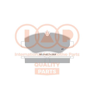 70454012 IAP QUALITY PARTS Комплект тормозных колодок, дисковый тормоз