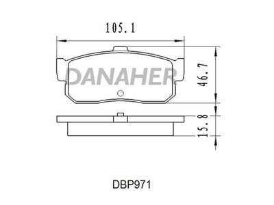 DBP971 DANAHER Комплект тормозных колодок, дисковый тормоз