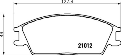 8DB355026851 HELLA Комплект тормозных колодок, дисковый тормоз