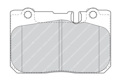 FDB1554 FERODO Комплект тормозных колодок, дисковый тормоз